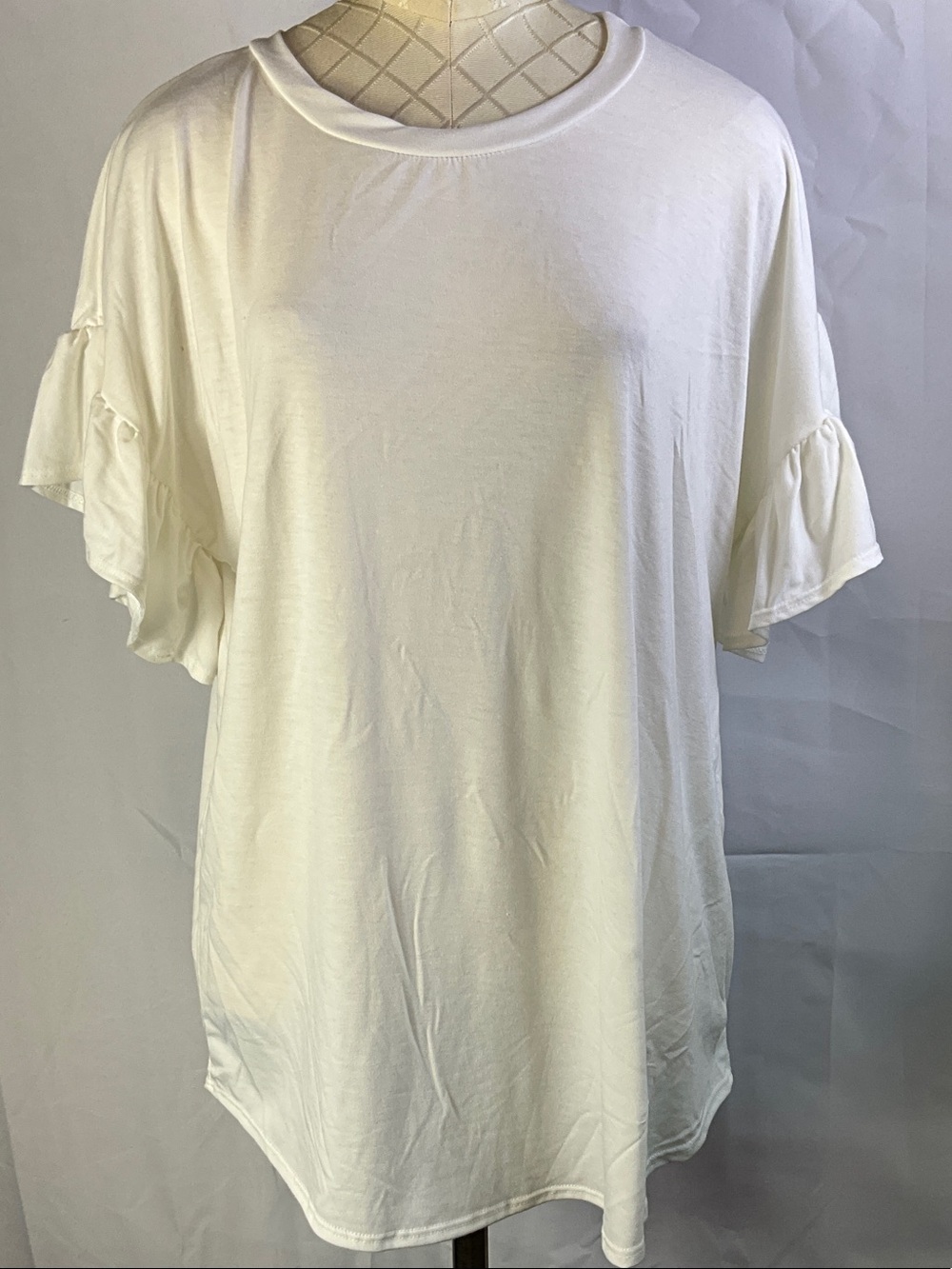 Acting Pro Short Ruffle Sleeve T-shirt Size XL NWOT